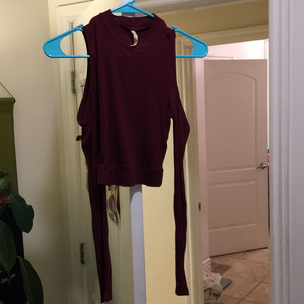 Nasty Gal long sleeve crop top